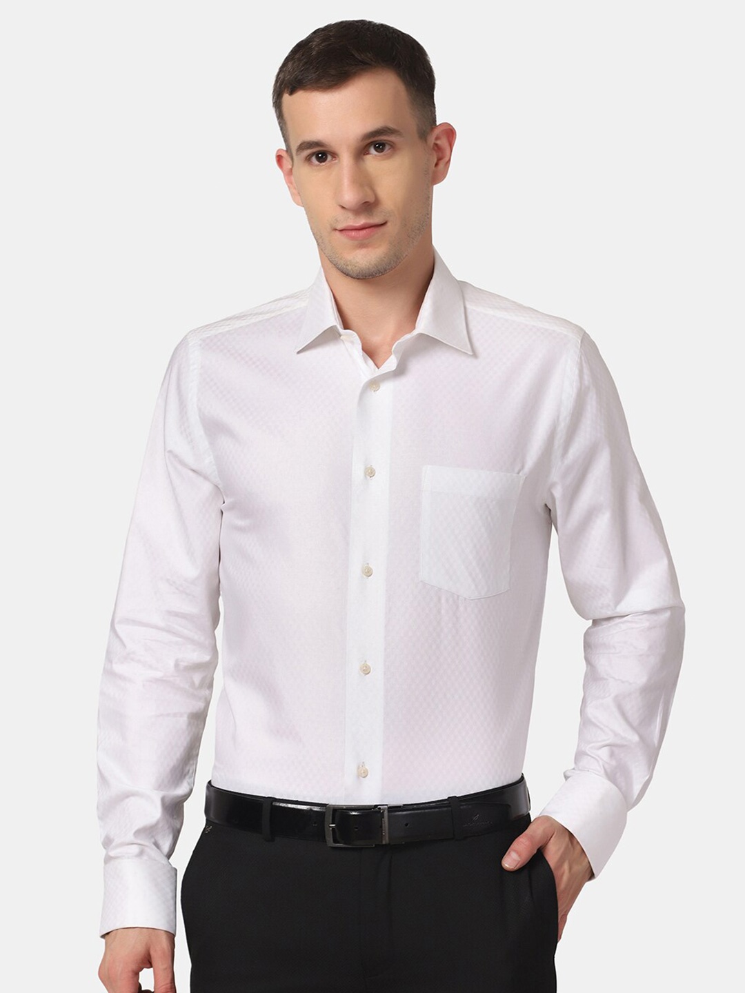 

Blackberrys Men Slim Fit Formal Shirt, White