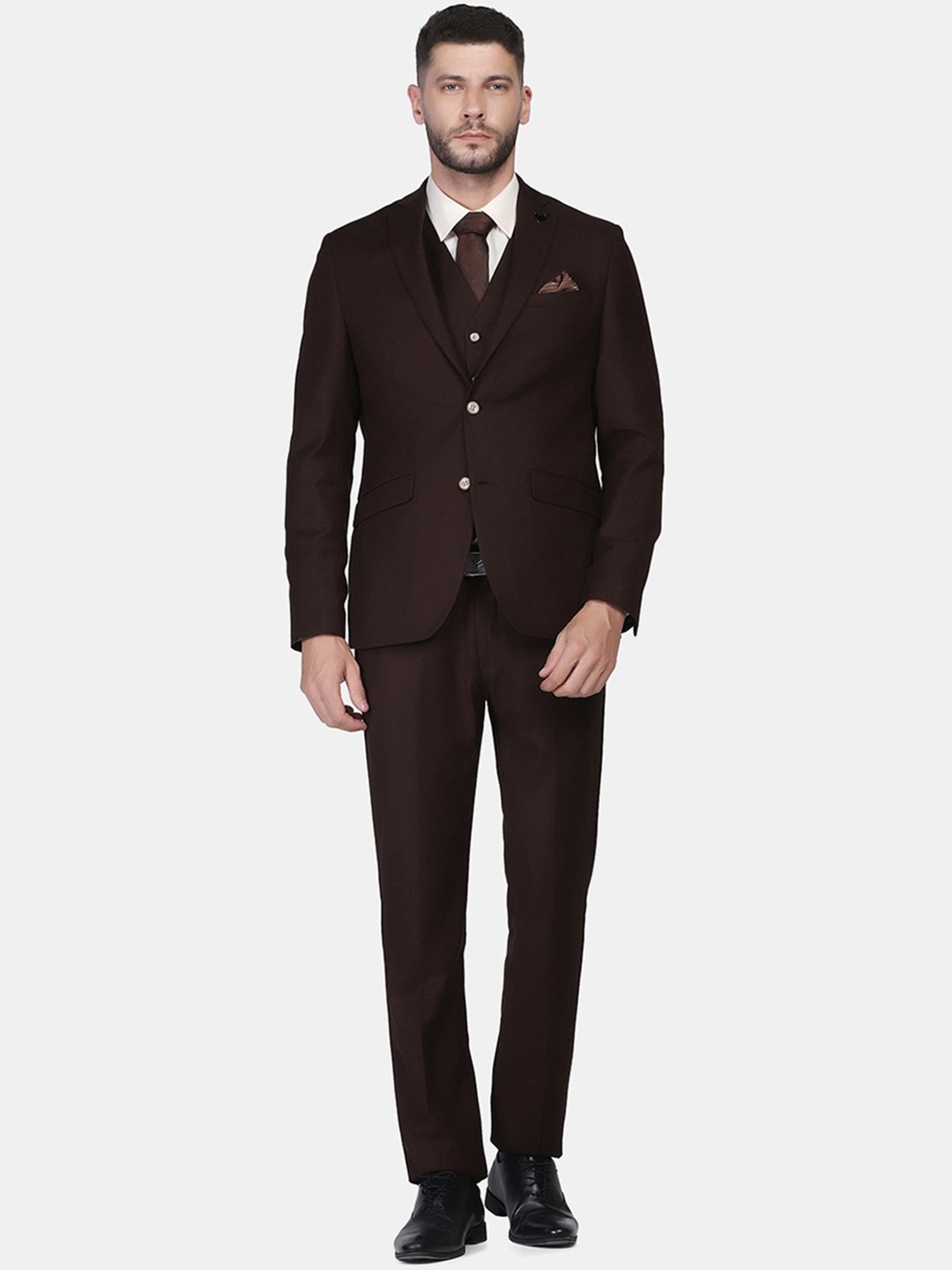 

Blackberrys Czar 4 Pcs Multitude 6X Textured Formal Suit, Brown