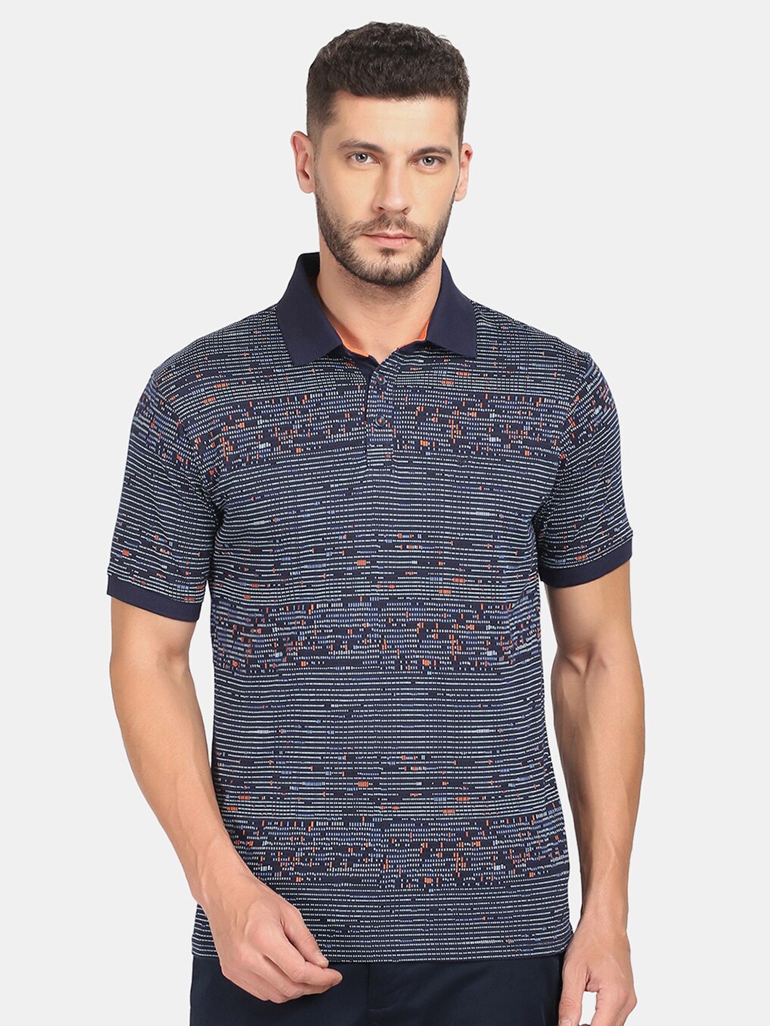 

Blackberrys Men Polo Collar Slim Fit Cotton T-shirt, Navy blue