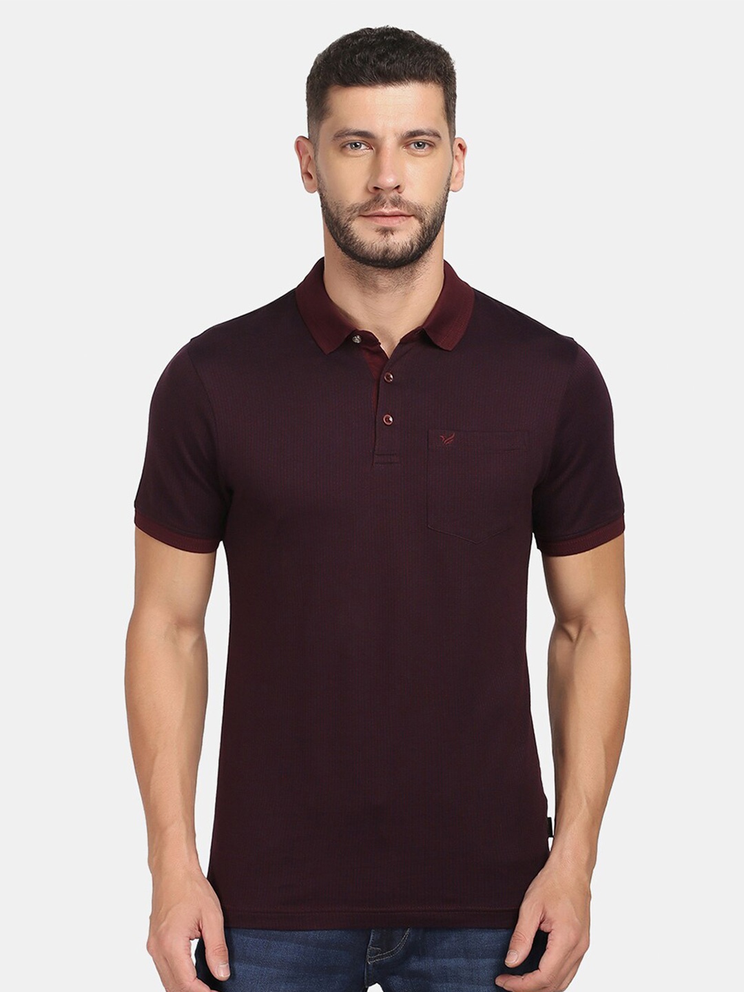 

Blackberrys Men Polo Collar Slim Fit T-shirt, Maroon