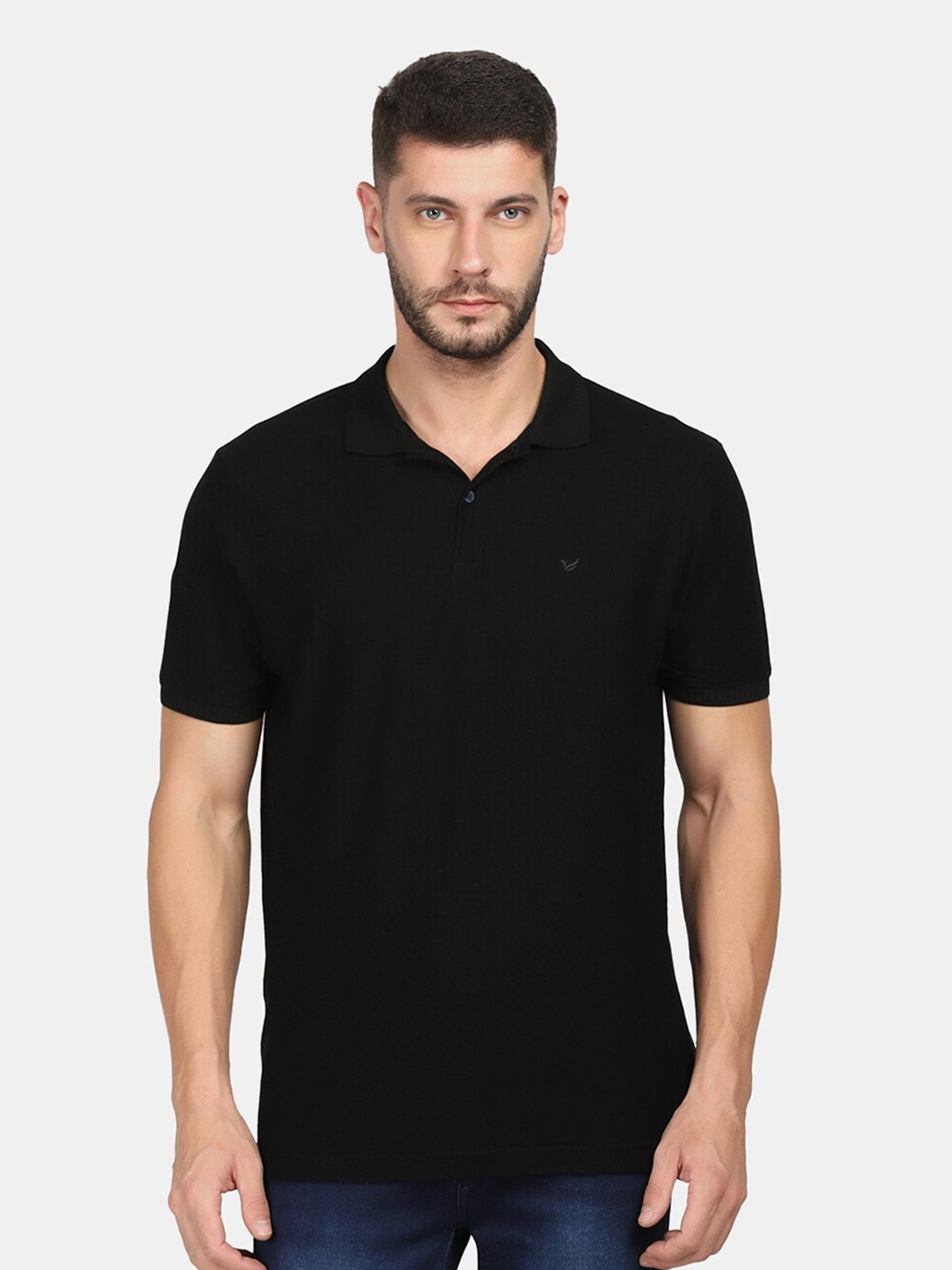 

Blackberrys Men Polo Collar Slim Fit T-shirt, Black