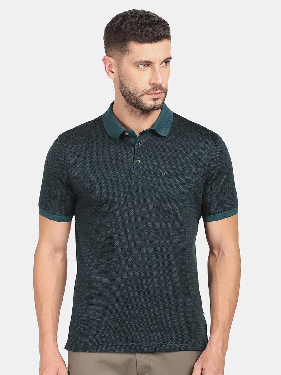

Blackberrys Men Short Sleeves Polo Collar Slim Fit T-shirt, Green