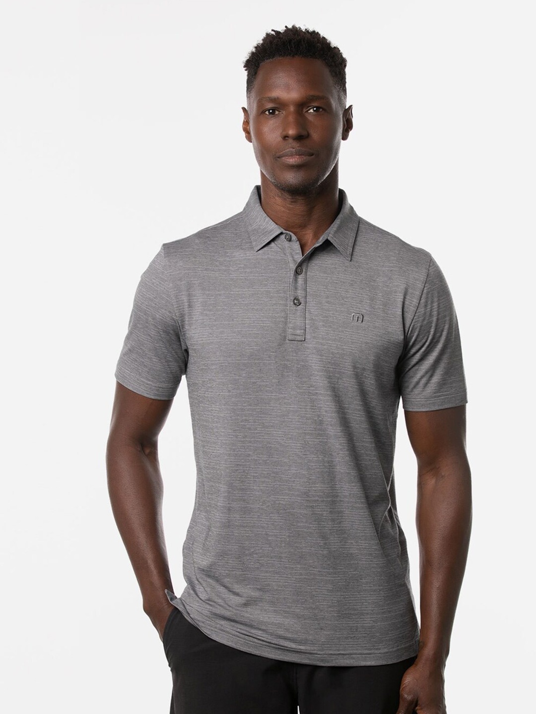 

TRAVIS MATHEW Men Polo Collar T-shirt, Grey