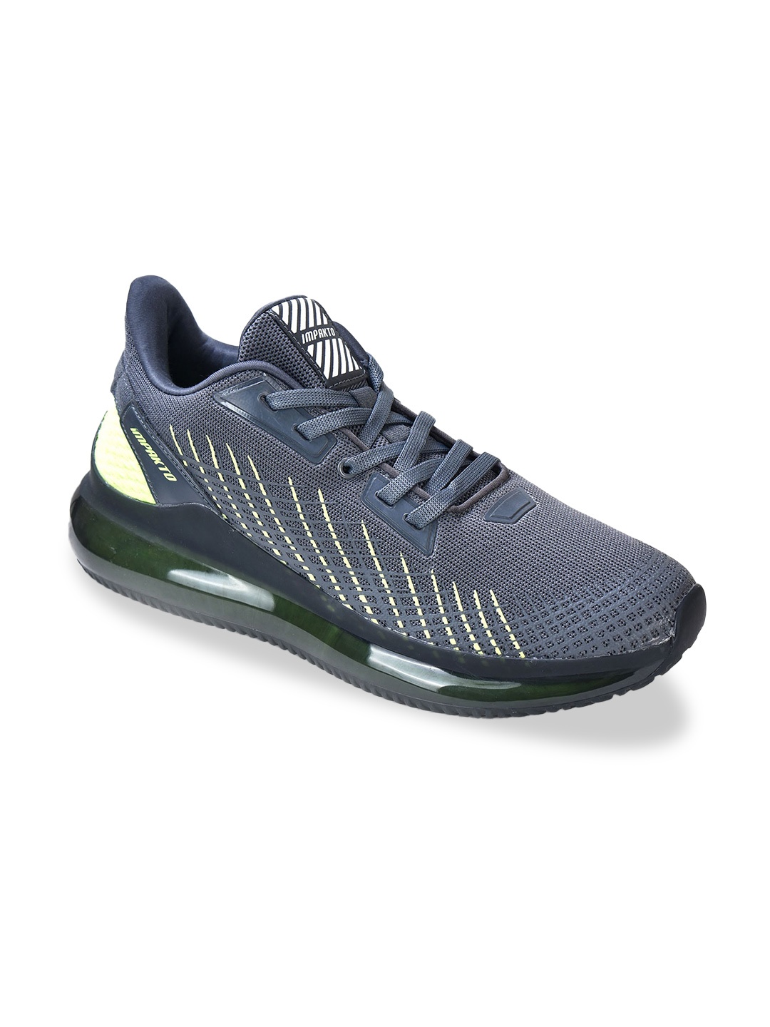 

IMPAKTO Men Grey Mesh Running Non-Marking Shoes