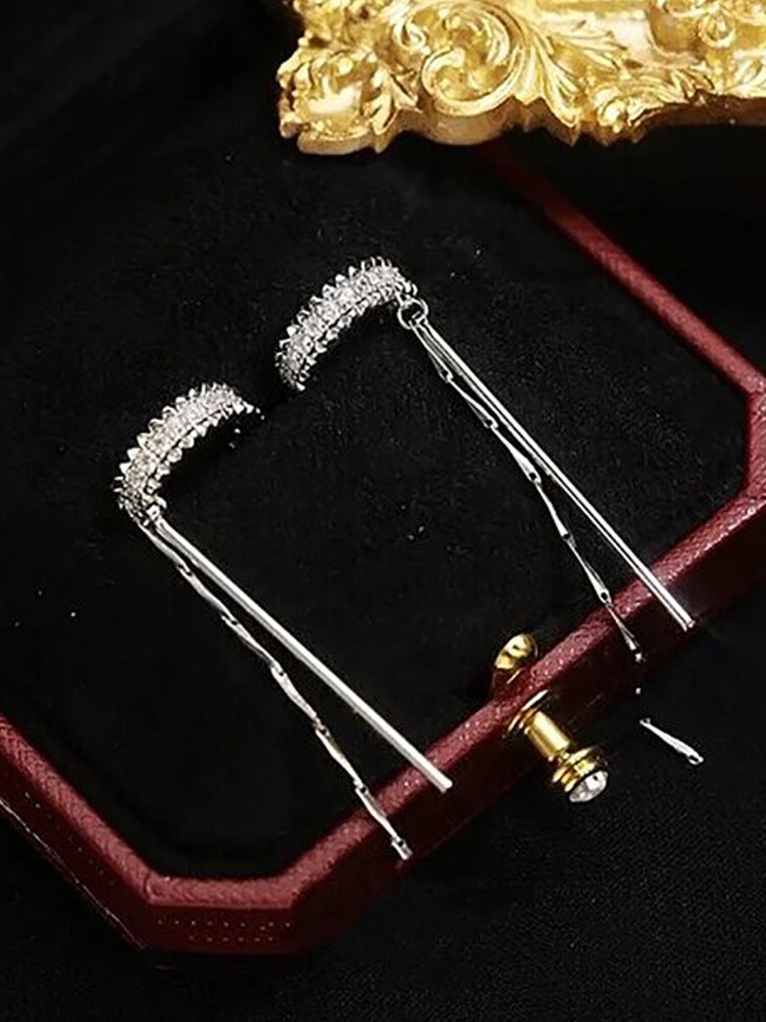 

Vembley Silver Plated Contemporary Ear Cuff Earrings