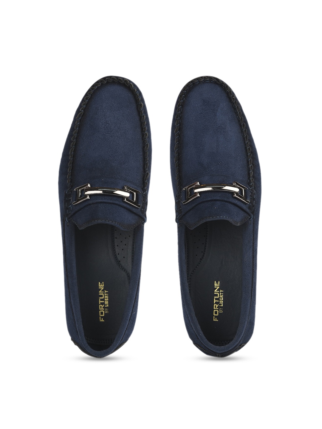 

Liberty Men Solid Horsebit Synthetic Loafers, Blue
