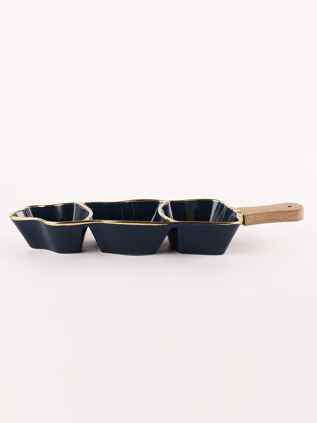 

The Decor Mart Solid Ceramic Food Platter, Blue