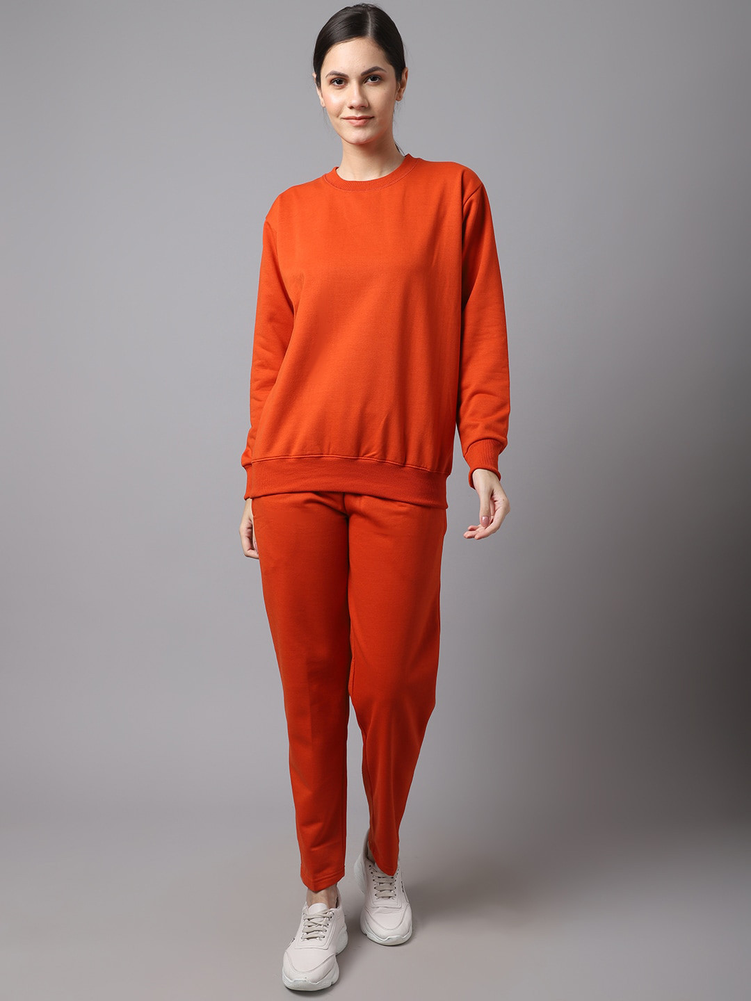 

VIMAL JONNEY Women Solid Tracksuit, Rust