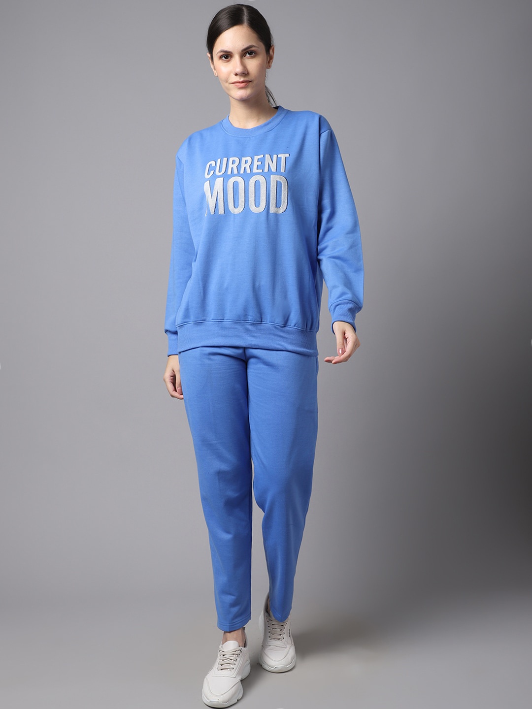 

VIMAL JONNEY Women Printed Pure Cotton Tracksuit, Blue