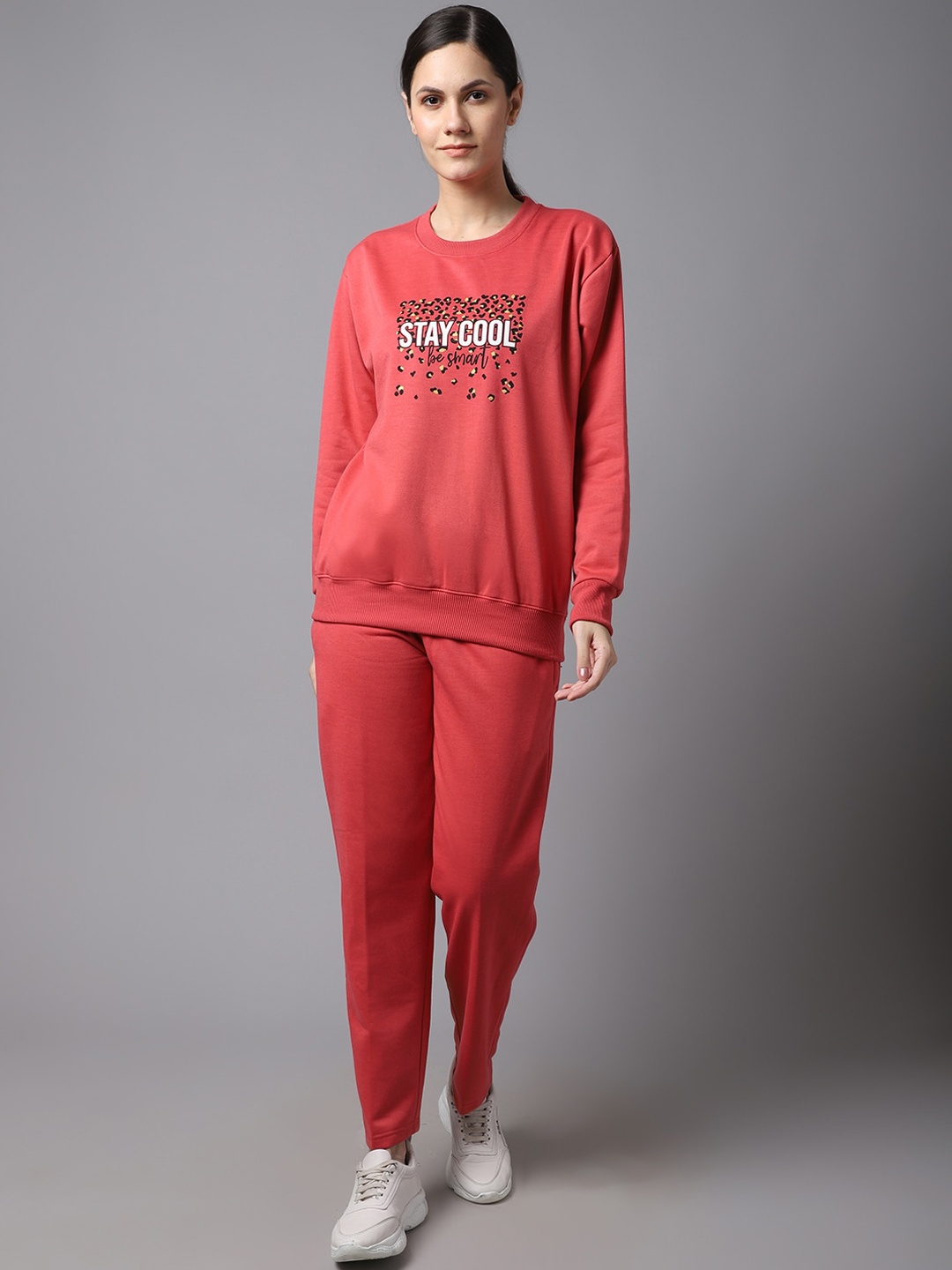 

MACK JONNEY Women Printed Tracksuit, Pink