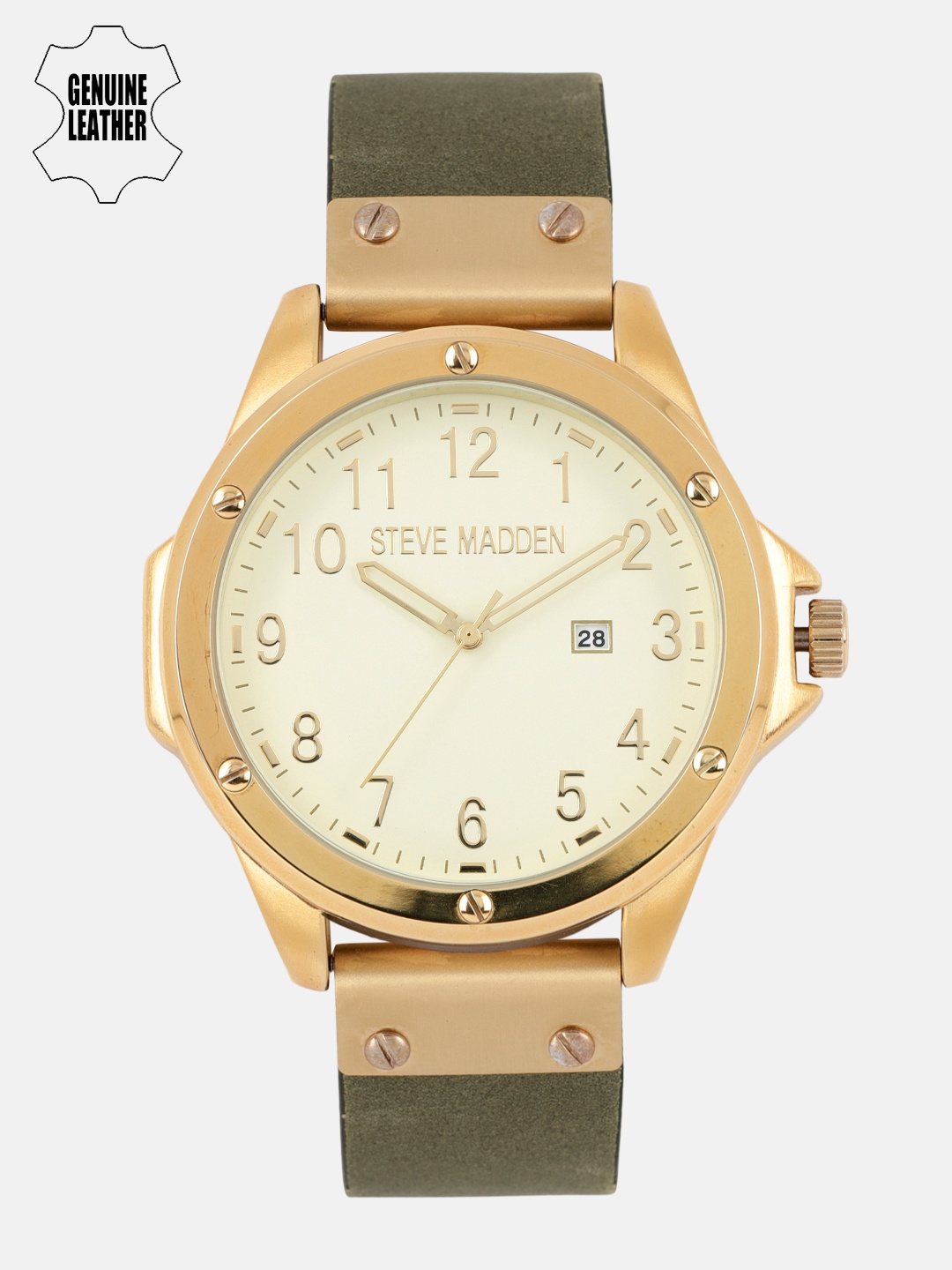 

Steve Madden Men Off-White Analogue Watch SMW033G-GR