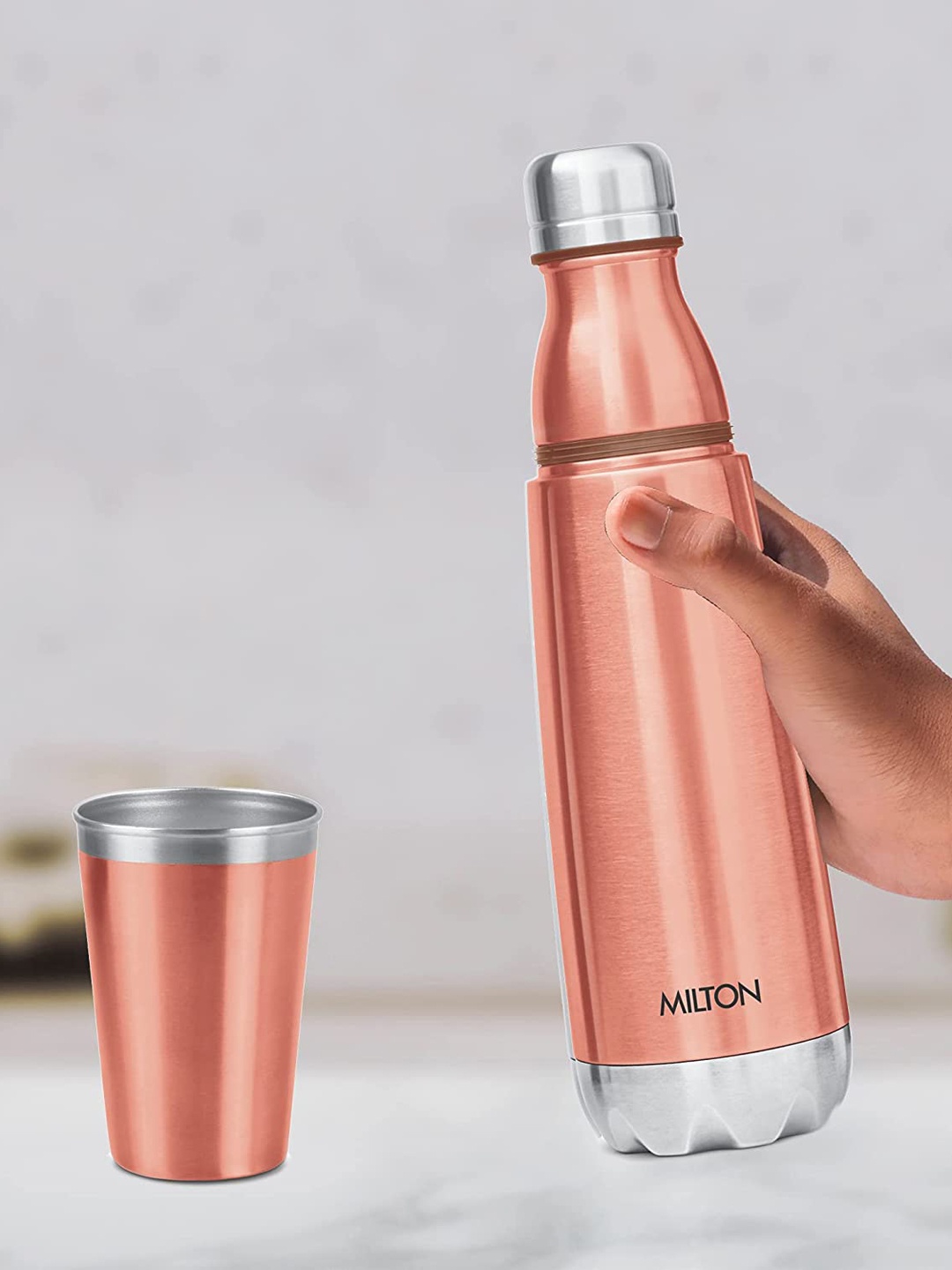 

Milton Solid Water Bottle With Tumbler, Copper