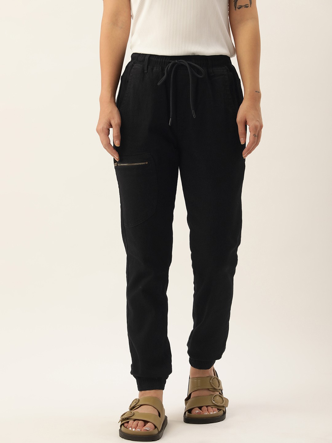 

IVOC Women Black Stretchable Jogger