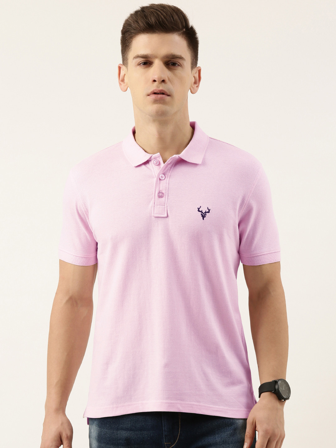 

IVOC Men Polo Collar T-shirt, Pink
