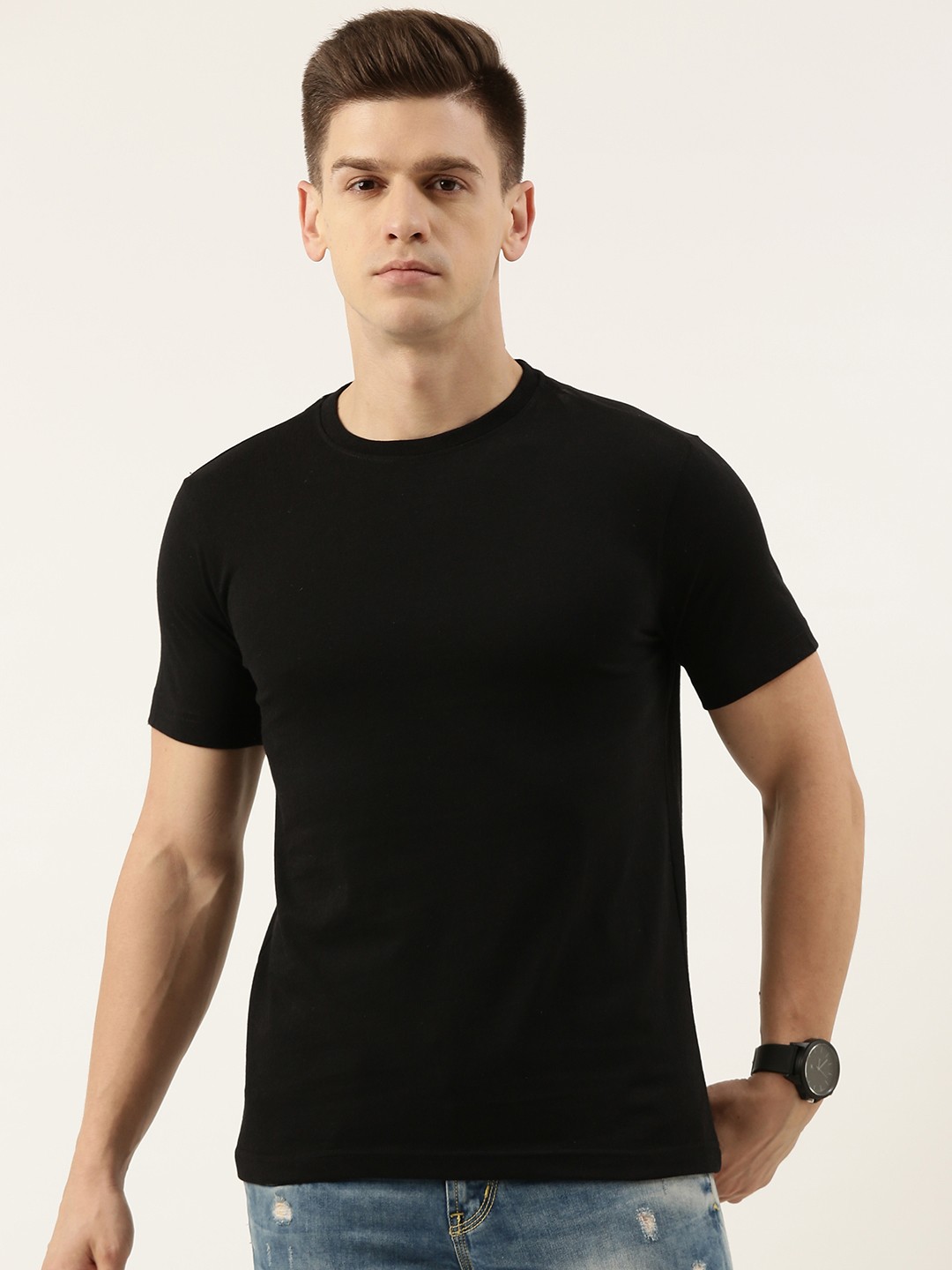 

Bene Kleed Men Solid Regular Fit T-shirt, Black