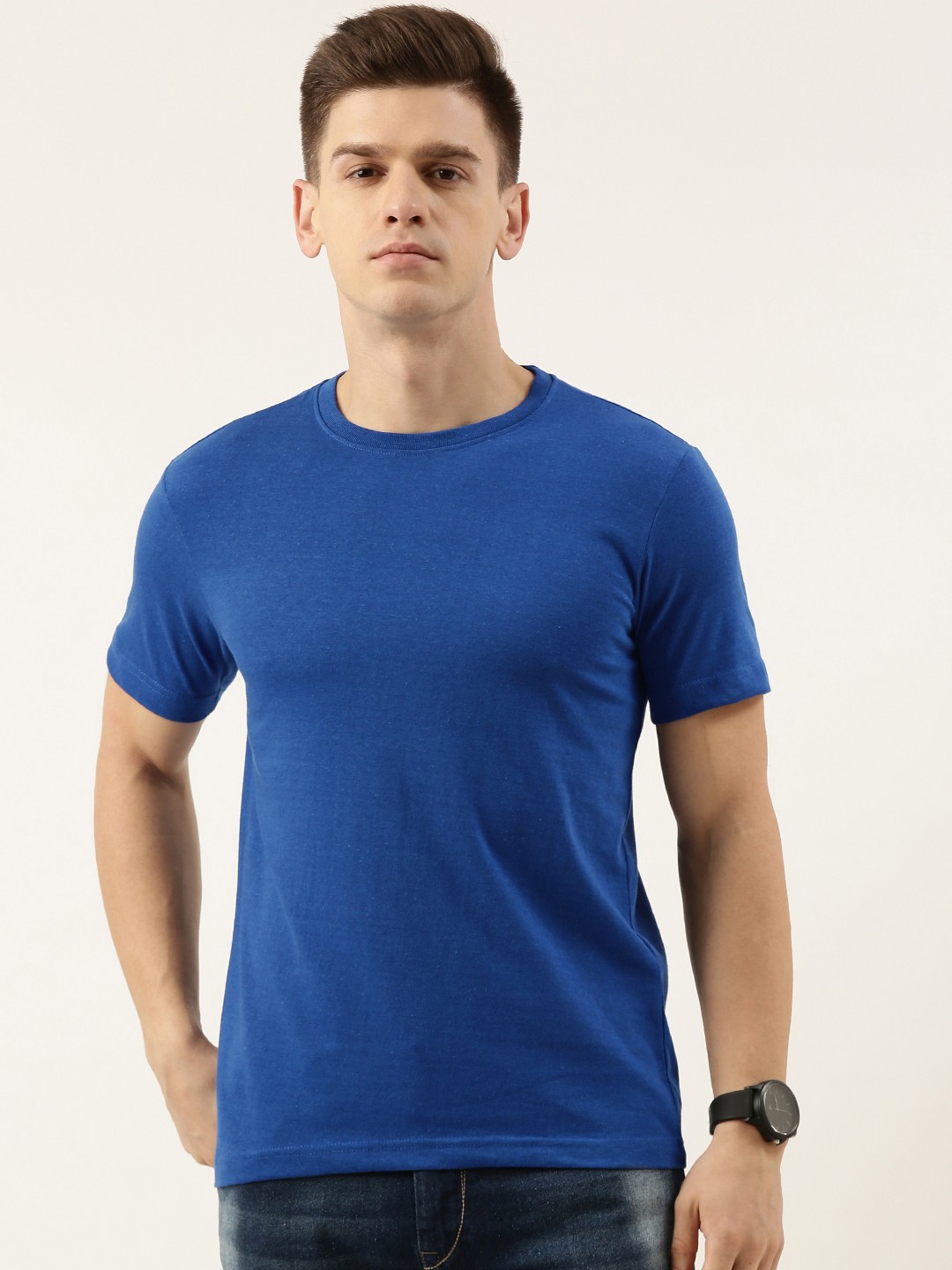 

Bene Kleed Men Solid Regular Fit Sustainable T-shirt, Blue