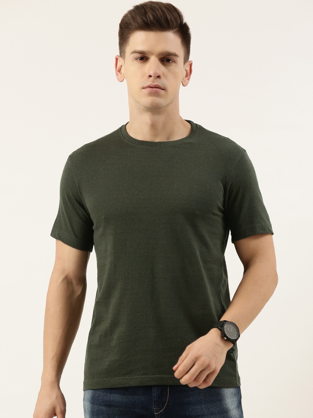 

Bene Kleed Men Solid Regular Fit T-shirt, Green