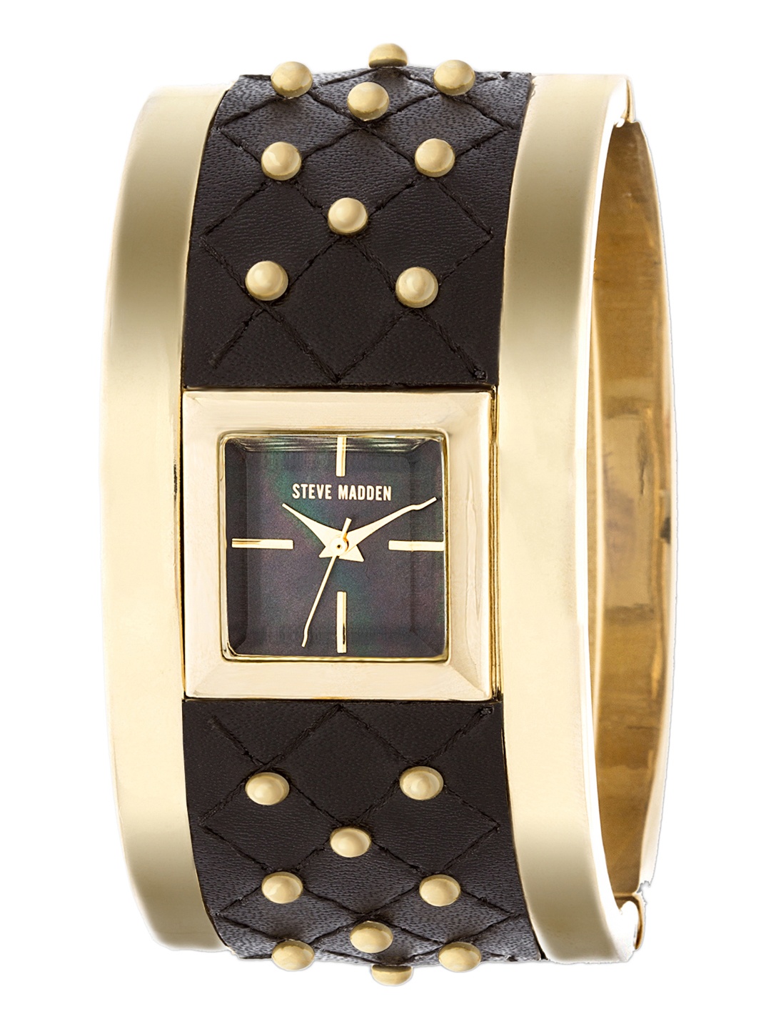 

Steve Madden Women Black & Gold-Toned Analogue Watch SMW006G