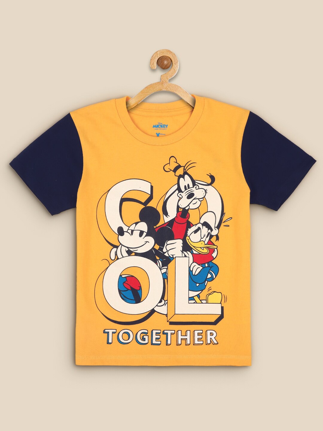 

Kids Ville Boys Mickey & Friends Yellow Printed T-shirt