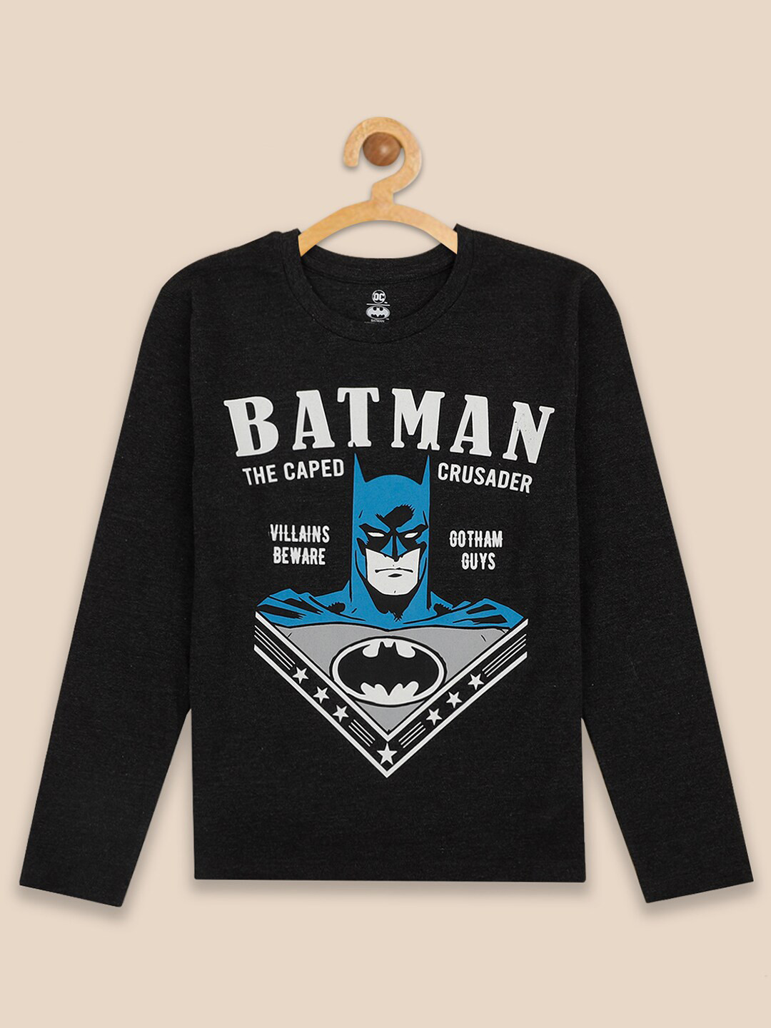 

Kids Ville Boys Batman Printed T-shirt, Grey