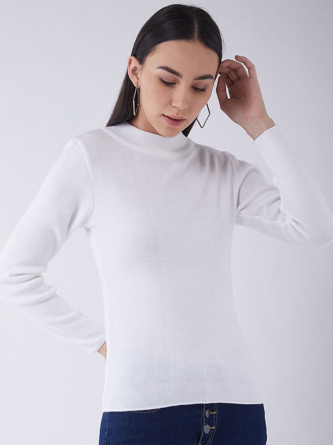 

RVK Women White Pullover
