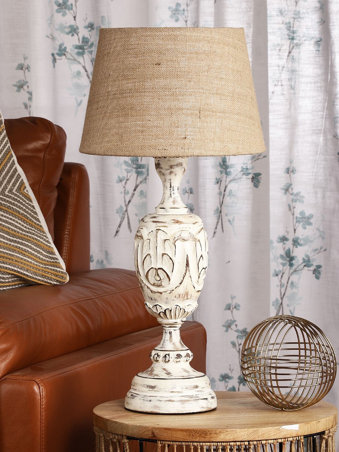

The Decor Mart Unisex Solid Table Lamps, White