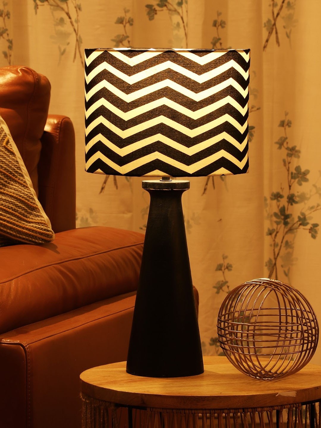 

The Decor Mart Printed Table Lamps, Black