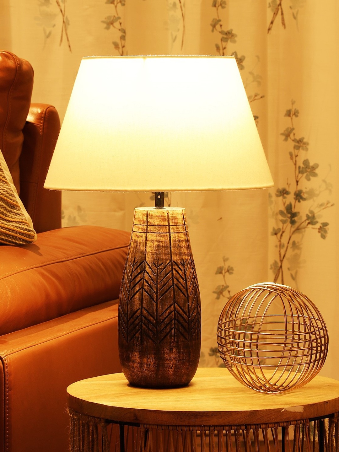 

The Decor Mart Solid Table Lamp, Brown