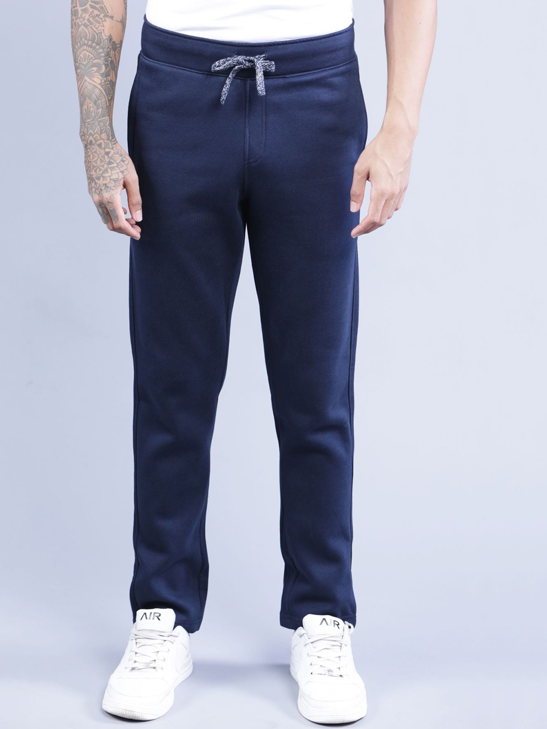 

t-base Men Solid Cotton Track Pant, Navy blue