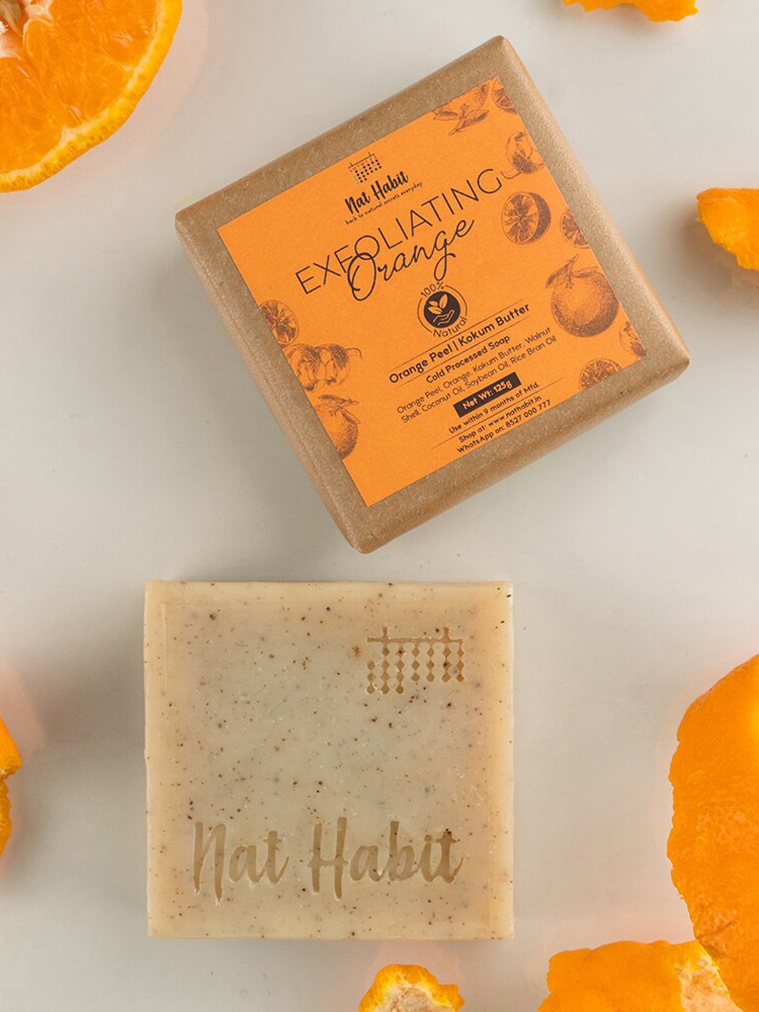

Nat Habit Cold Processed Exfoliating Orange Soaps with Kokum Butter - 125 g