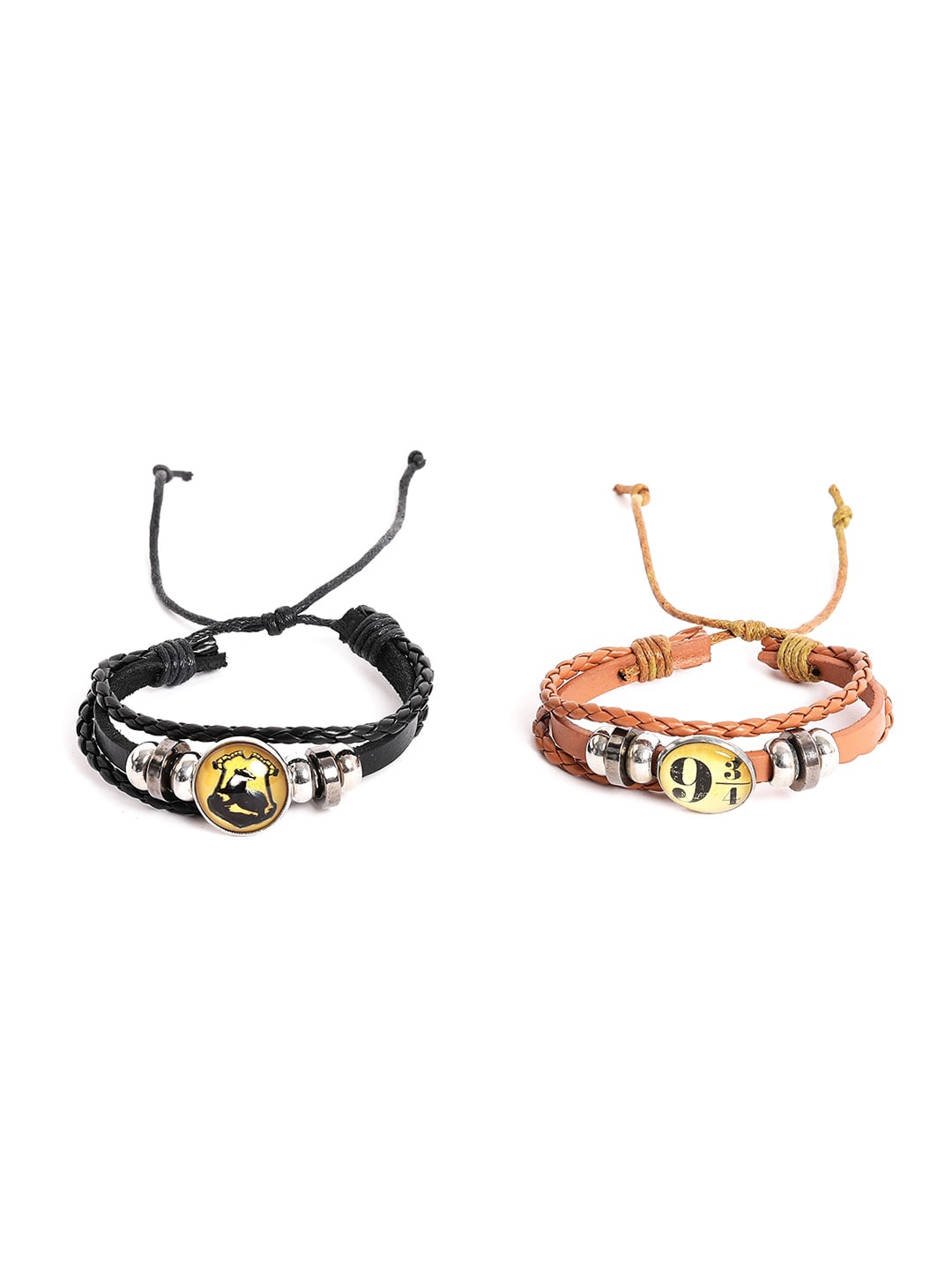 

EL REGALO Kids Set Of 2 Alloy Wraparound Bracelet, Brown