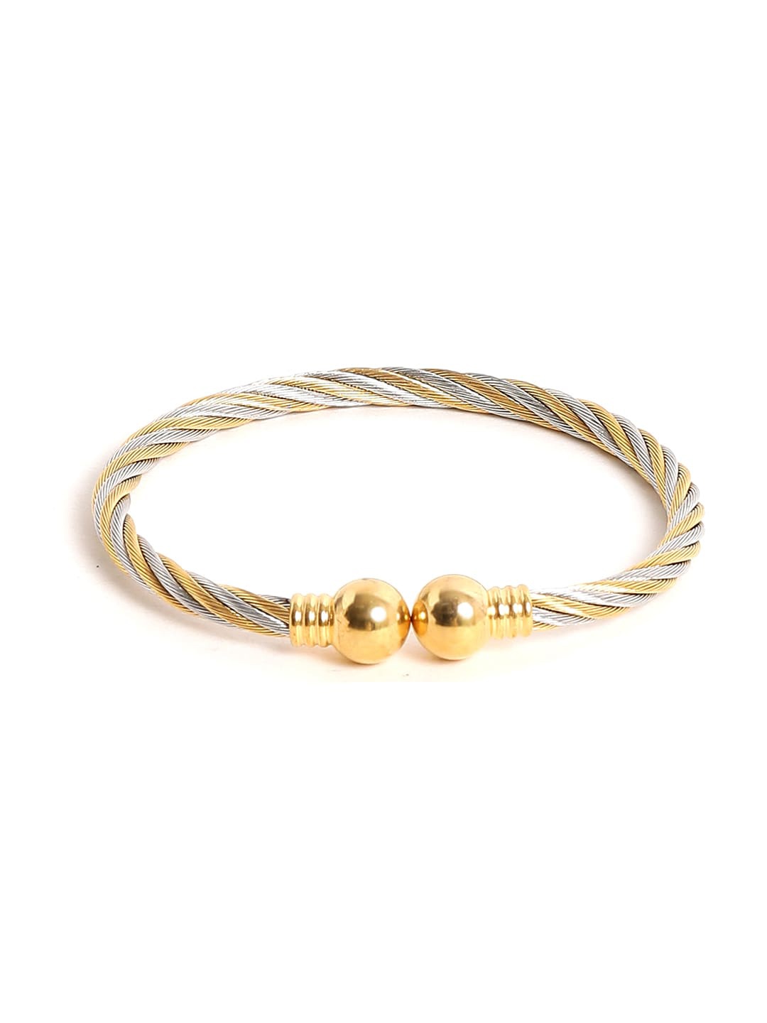 

EL REGALO Women Gold-Plated Stainless Steel Bangle-Style Bracelet