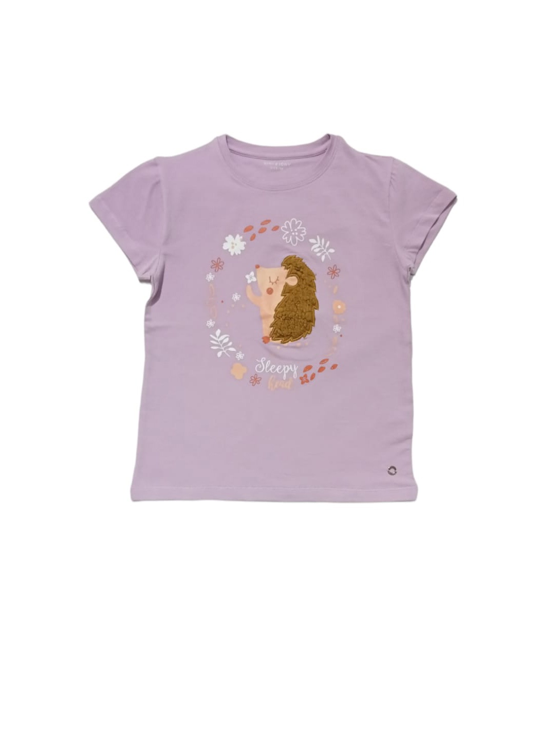 

Gini and Jony Girls Cap Sleeves Printed Top, Purple
