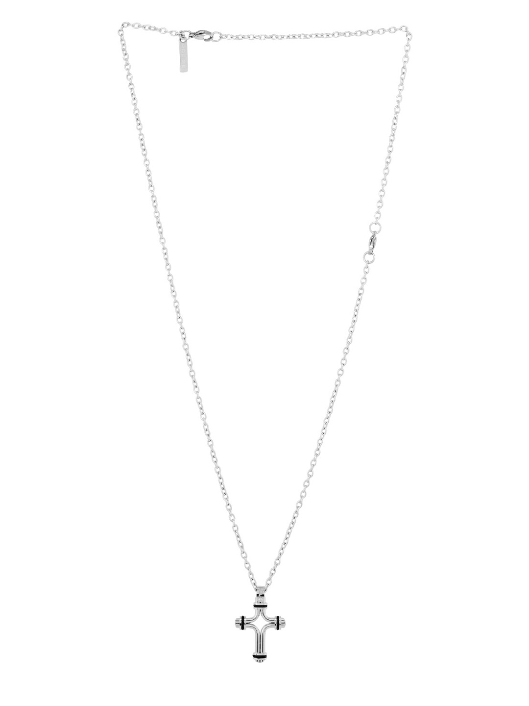 

Police Men Silver-Toned & Black Necklace