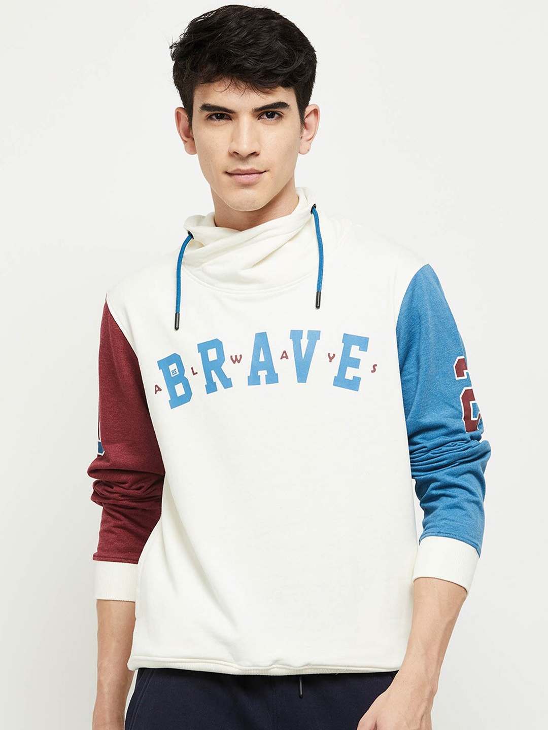 

max Men Printed Sweatshirt, White