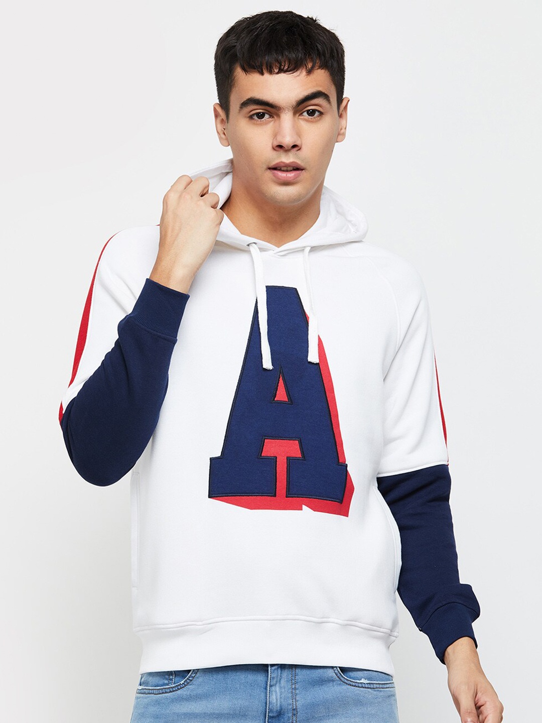 

max Men Printed Sweatshirt, Off white