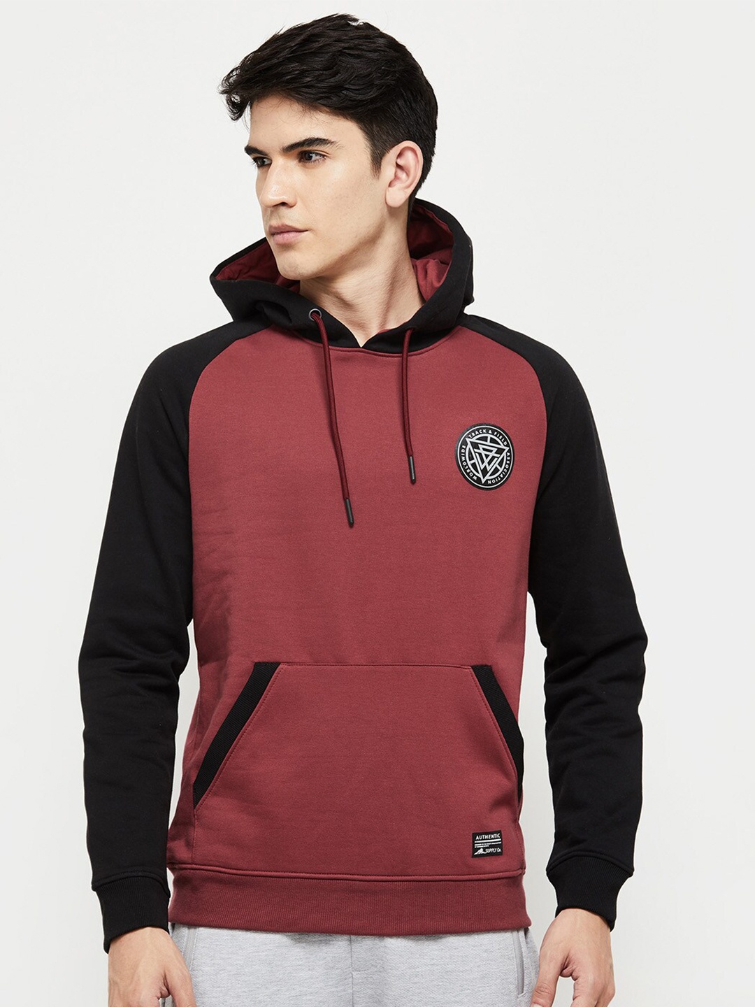 

max Men Hooded Sweatshirt, Maroon