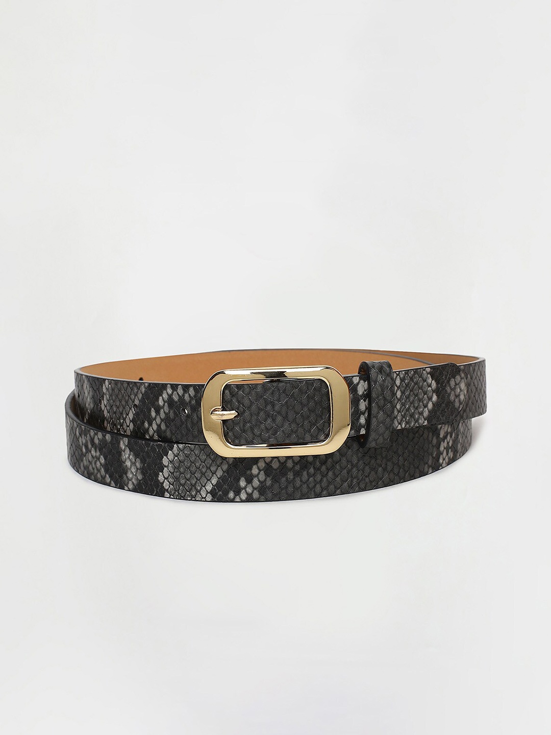 

Ginger by Lifestyle Women Printed & Textured Belt, Black