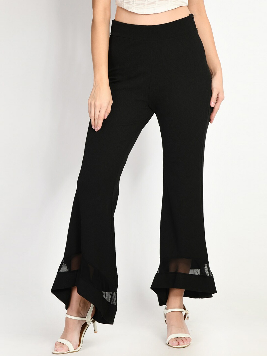 

IUGA Women Relaxed Straight Leg Mid Rise Bootcut Trouser, Black