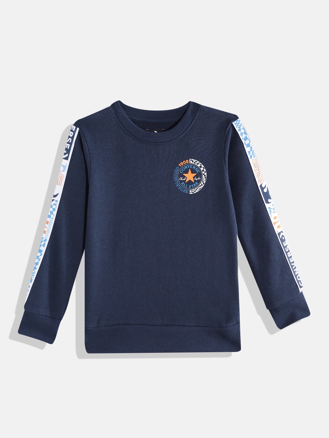 

Converse Navy Blue Check Your Kicks French Terry Crew Sweatshirt