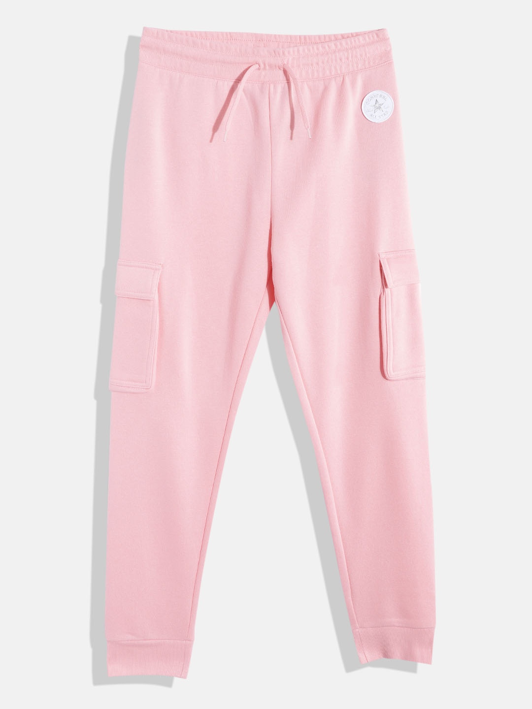 

Converse Peach-Coloured Cargo High Rise Joggers