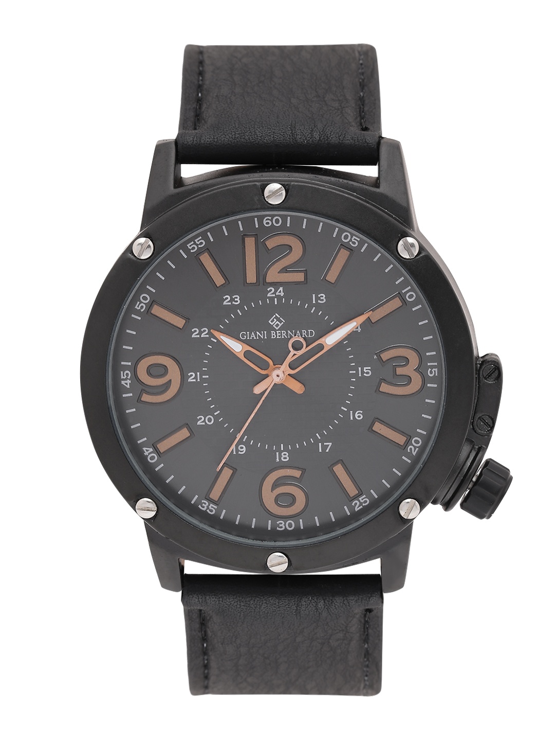 

Giani Bernard Men Gunmetal-Toned Analogue Watch 105B, Metallic