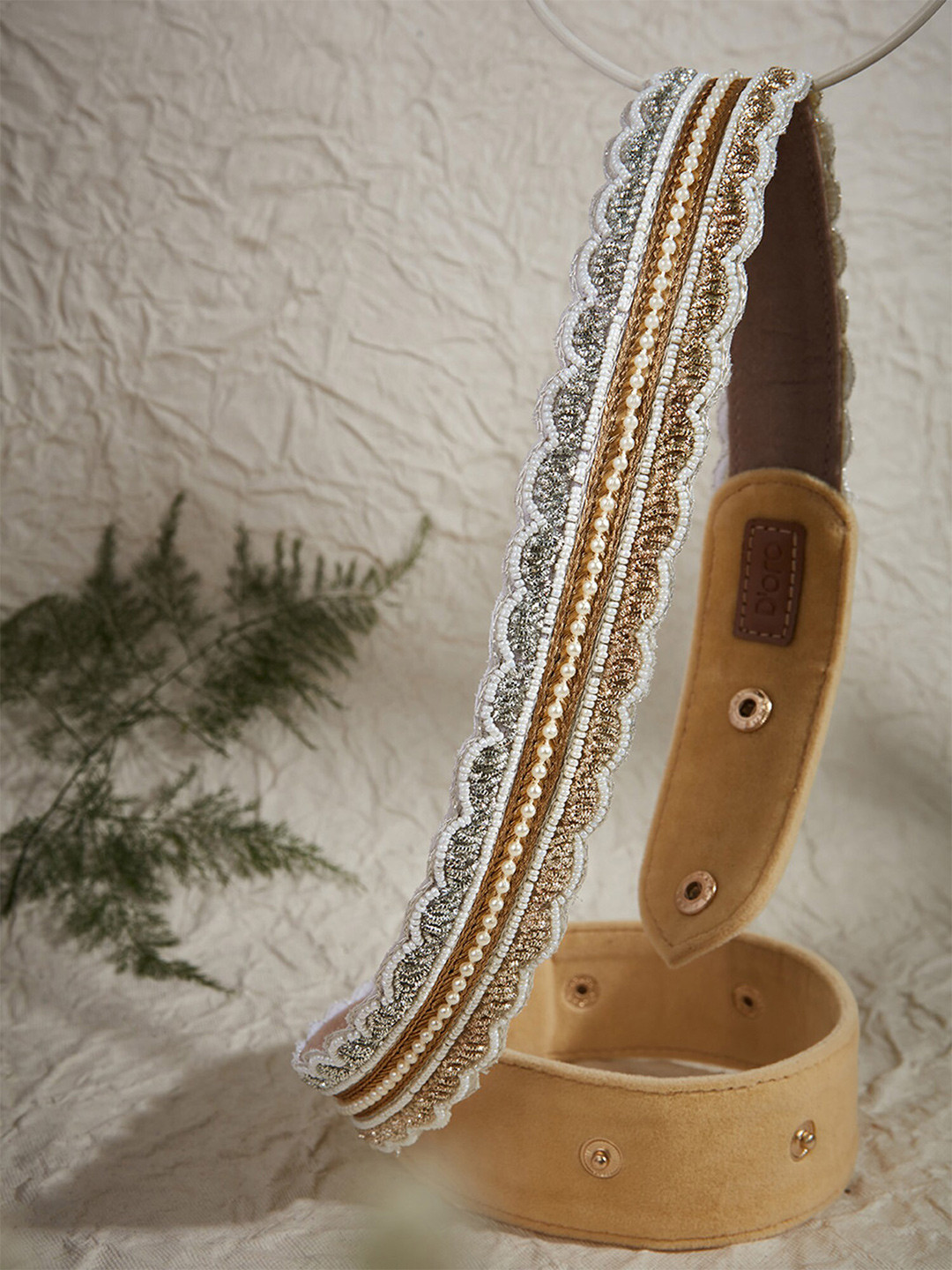 

D'oro Women Embellished Belt, Gold