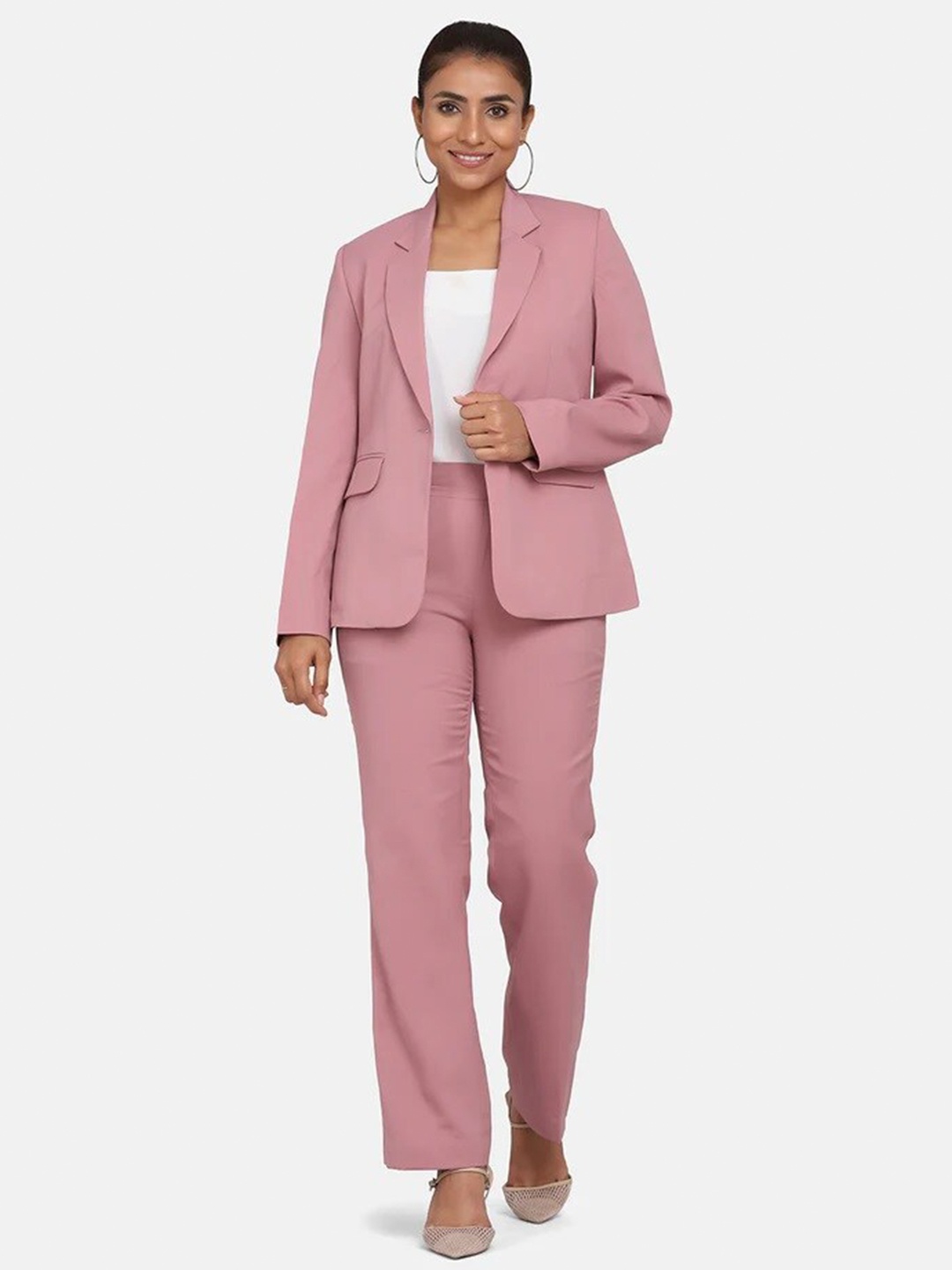 

PowerSutra Women Rose 2-Piece Single Breasted Blazer with Trousers Suit