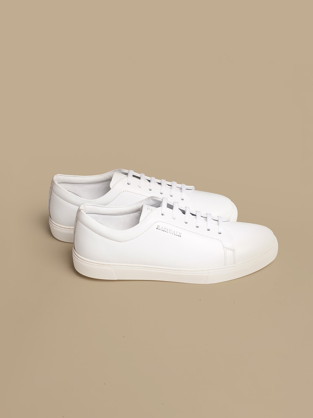 

RAPAWALK Men Lightweight Leather Sneakers, White