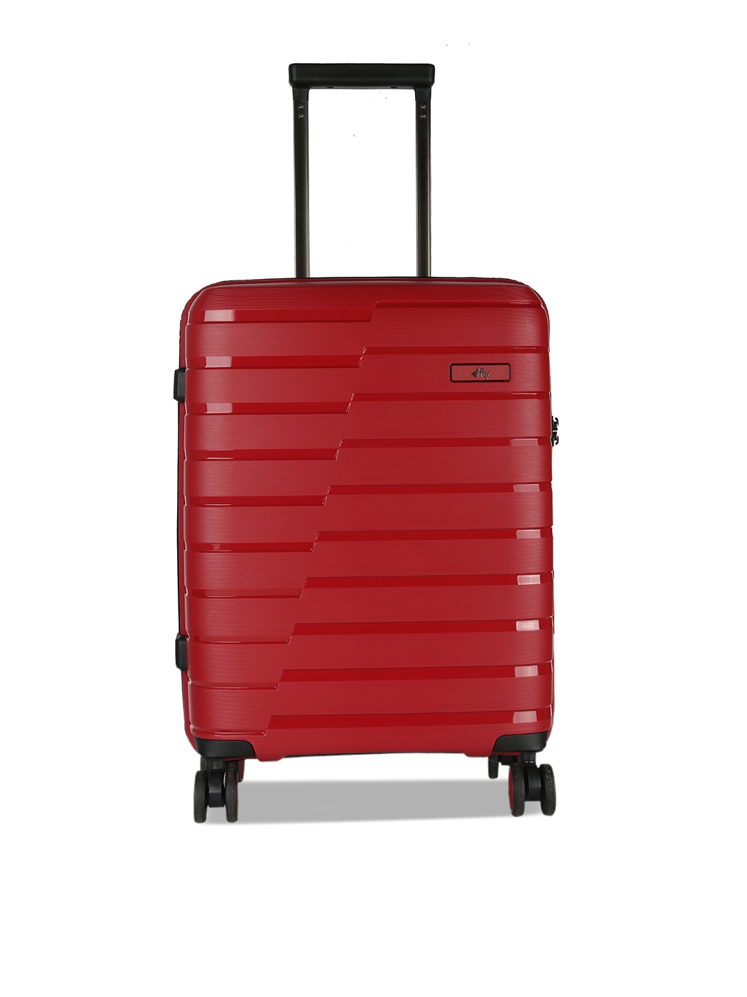 

fly Solid Hard-Sided Small Trolley Suitcase, Red