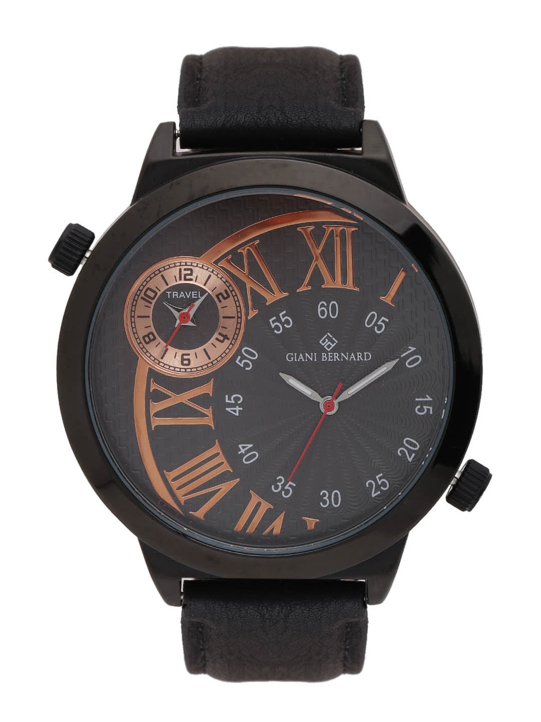 

Giani Bernard Men Charcoal Grey Analogue Watch GB-104E