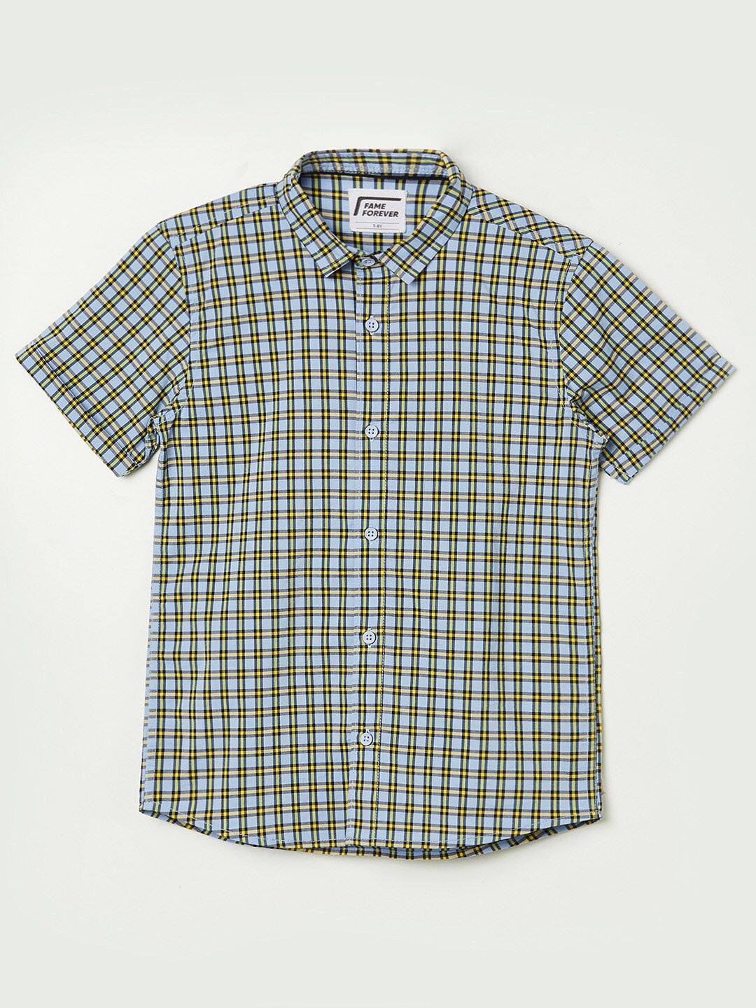 

Fame Forever by Lifestyle Girls Tartan Checks Checked Casual Shirt, Blue