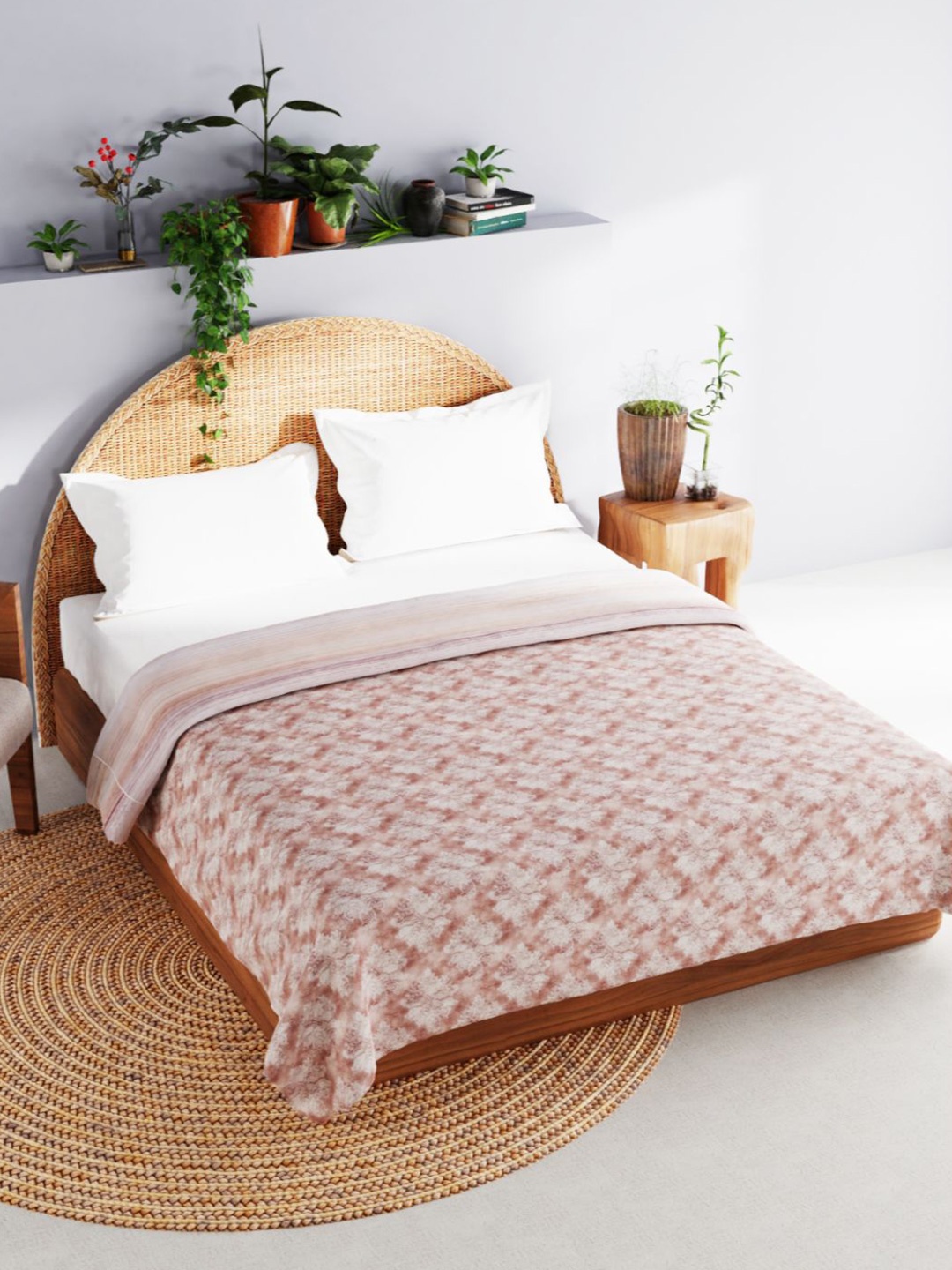 

BIANCA Ethnic Motifs AC Room 150 GSM Cotton Double Bed Dohar, Brown