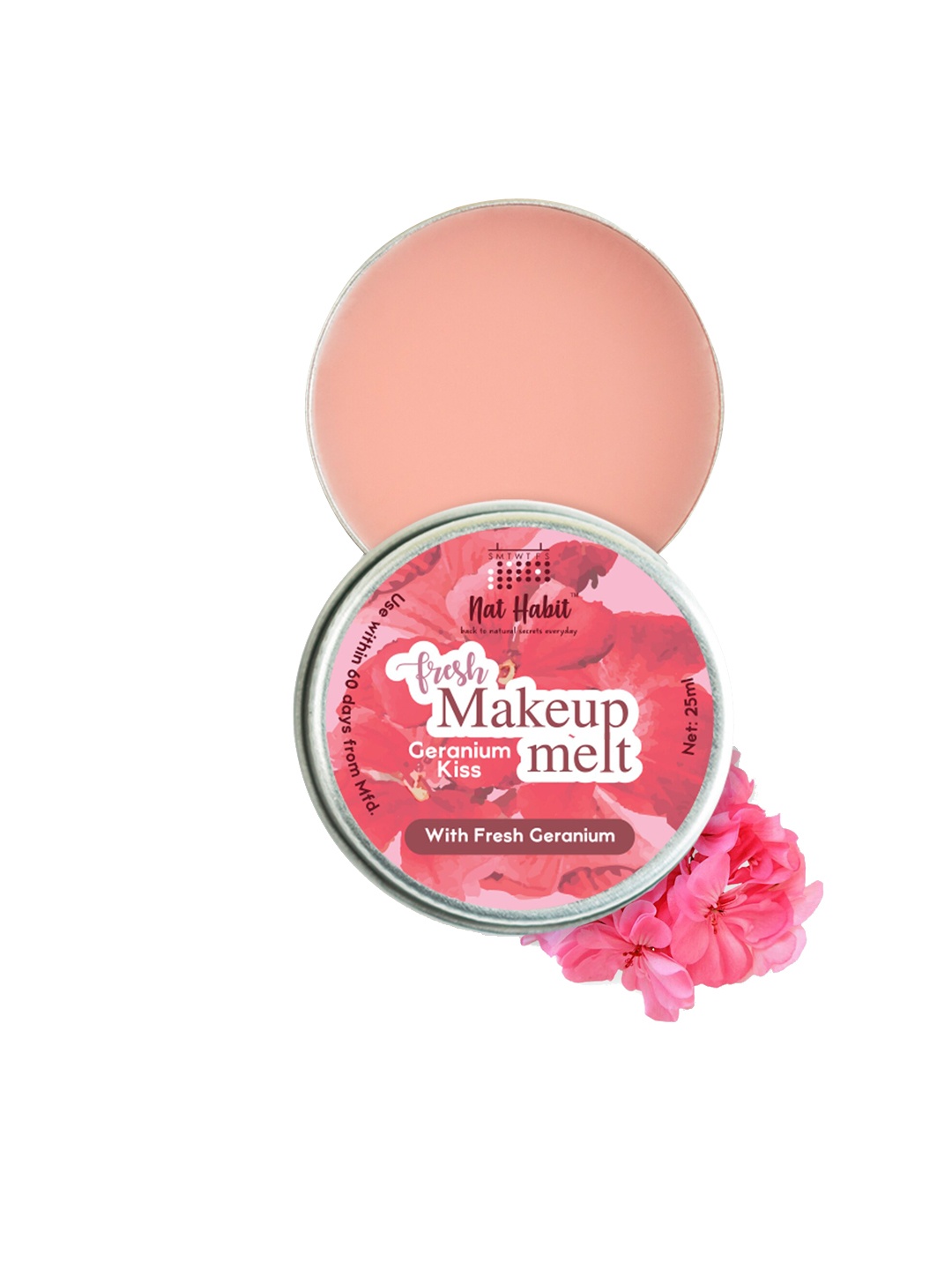 

Nat Habit Geranium Kiss Makeup Melt Remover with Fresh Geranium - 25 ml, Pink